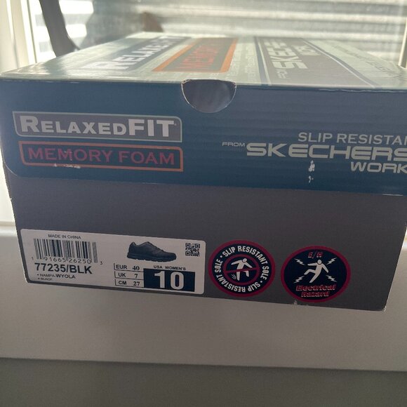 Skechers Men's/ Women's Nampa - Wyola Sneaker in Black Size 10 ( 90% New) - Picture 2 of 7